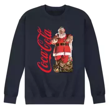 Мужская винтажная толстовка с санта-клаусом Coca-Cola Licensed Character, синий
