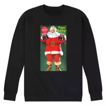 Мужская винтажная толстовка с санта-клаусом Coca-Cola Licensed Character, черный