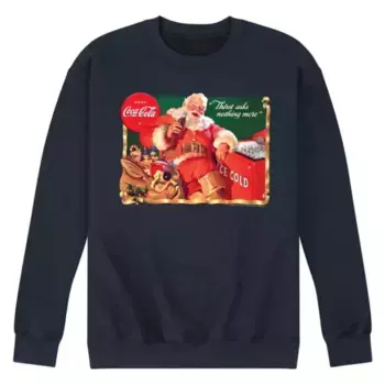 Мужская винтажная толстовка с санта-клаусом Coca-Cola Licensed Character, синий