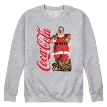 Мужская винтажная толстовка с санта-клаусом Coca-Cola Licensed Character, серый