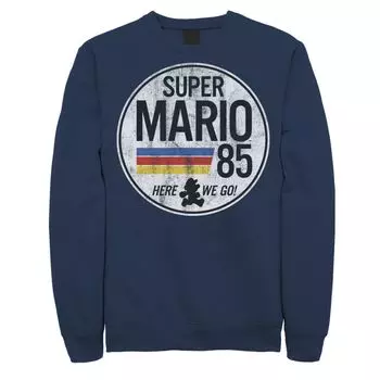 Мужская винтажная толстовка в стиле ретро Nintendo Super Mario Here We Go '85 Licensed Character