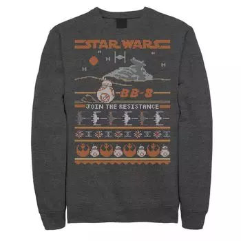 Мужская винтажная толстовка «Звездные войны» BB-8 «Присоединяйся к Сопротивлению» Licensed Character