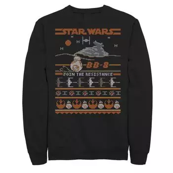 Мужская винтажная толстовка «Звездные войны» BB-8 «Присоединяйся к Сопротивлению» Licensed Character, черный