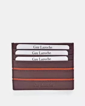 Мужская визитница Guy Laroche бордового цвета с контрастными деталями Guy Laroche, бордо