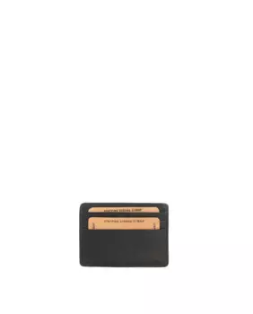 Мужская визитница из черной яловой кожи Stamp, черный