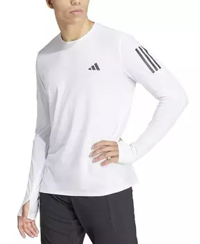 Мужская влагоотводящая футболка с длинными рукавами The Run The Run adidas, белый