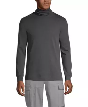 Мужская водолазка из хлопка Supima Lands' End, черный