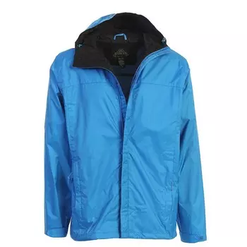 Мужская водонепроницаемая куртка-дождевик Gioberti с сетчатой подкладкой и сумкой для переноски, цвет Turquoise