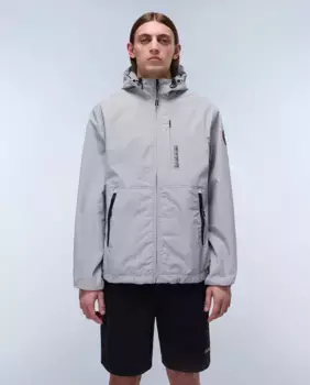 Мужская водонепроницаемая куртка Tundra с капюшоном Napapijri, светло-серый