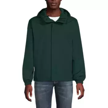 Мужская водонепроницаемая складная дождевая куртка Lands' End, цвет lush forest