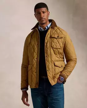 Мужская водоотталкивающая куртка из тафты больших размеров Polo Ralph Lauren, коричневый