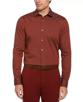 Мужская водостойкая рубашка с длинными рукавами Perry Ellis, коричневый