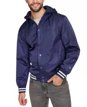 Мужская вязаная худи-куртка Varsity Bomber Champion, синий