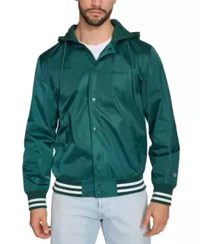 Мужская вязаная худи-куртка Varsity Bomber Champion, зеленый