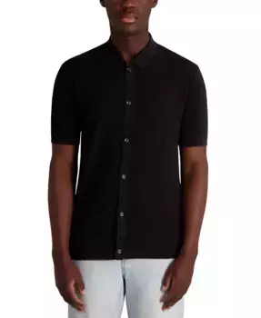 Мужская вязаная кардиган-поло KARL LAGERFELD PARIS, черный