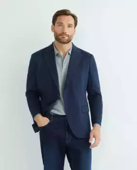 Мужская вязаная куртка больших размеров Dustin, синий