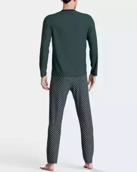 Мужская вязаная пижама зеленого цвета Edn Park, зеленый