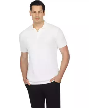 Мужская вязаная поло с коротким рукавом Vustra, белый