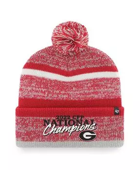 Мужская вязаная шапка Red Georgia Bulldogs College Football Playoff 2022 National Champions Northward с манжетами и помпоном '47 Brand