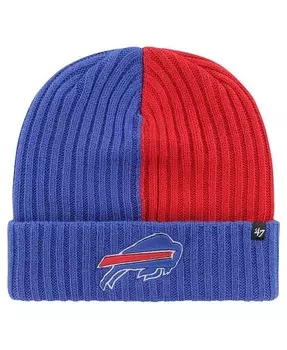 Мужская вязаная шапка Royal Buffalo Bills с манжетами и переломами '47 Brand, синий