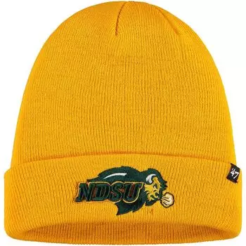 Мужская вязаная шапка с манжетами цвета NDSU '47 Gold NDSU Bison