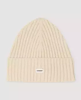Мужская вязаная шапка Sandro, белый