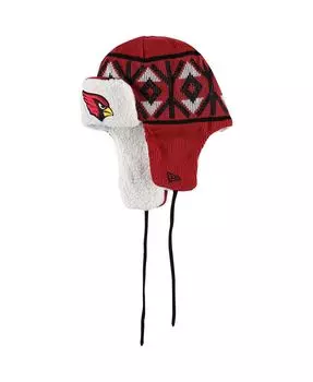 Мужская вязаная шапка-траппер Cardinal Arizona Cardinals New Era