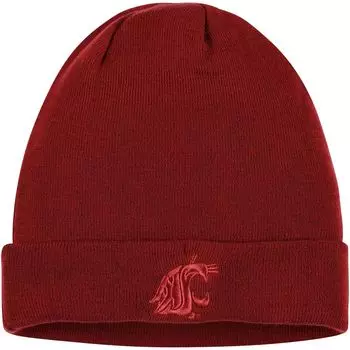 Мужская вязаная шапка в тон с манжетами Nike Crimson Washington State Cougars