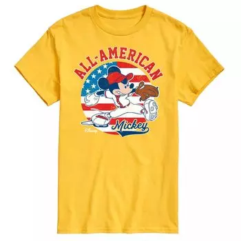 Мужская всеамериканская бейсбольная футболка с изображением Микки Мауса Disney's