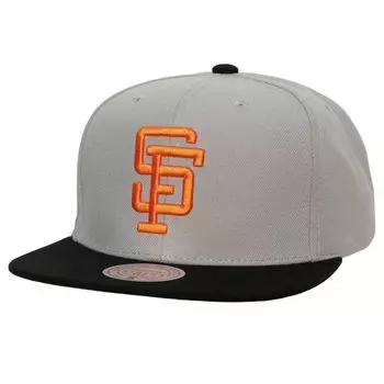 Мужская выездная бейсболка Mitchell & Ness Grey San Francisco Giants Cooperstown Collection Away Snapback