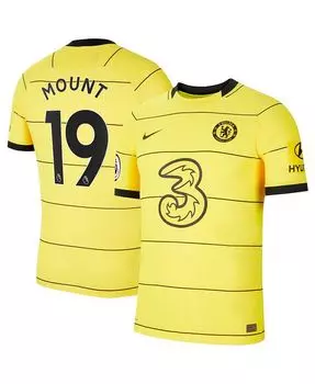 Мужская выездная майка Mason Mount Yellow Chelsea 2021/22 Vapor Match Player Nike, желтый