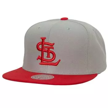 Мужская выездная шляпа Snapback Mitchell & Ness Grey St. Louis Cardinals Cooperstown Collection