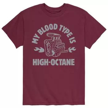 Мужская высокооктановая футболка My Blood Type Licensed Character