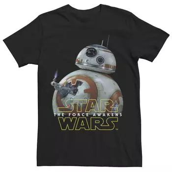 Мужская футболка с графическим рисунком The Force Awakens BB-8 Star Wars