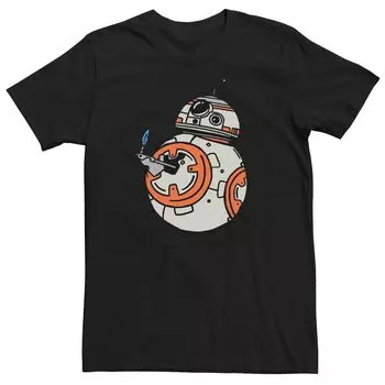 Мужская футболка с рисунком «Звездные войны: Скайуокер. Восход ББ-8» Licensed Character, черный
