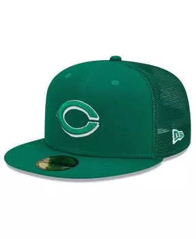Мужская зеленая бейсболка Cincinnati Reds 2022 ко Дню Святого Патрика 59Fifty. New Era