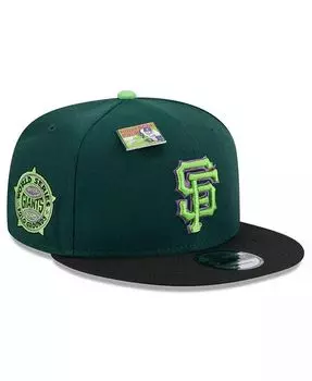 Мужская зеленая/черная бейсболка San Francisco Giants Sour Apple Big League Chew Flavor Pack 9FIFTY Snapback Hat New Era, зеленый