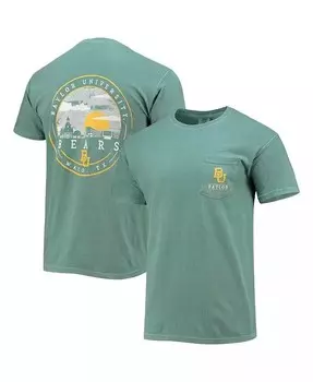 Мужская зеленая футболка Baylor Bears Circle Campus Scene Scene Image One, зеленый