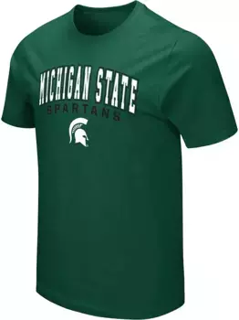 Мужская зеленая футболка Colosseum Michigan State Spartans