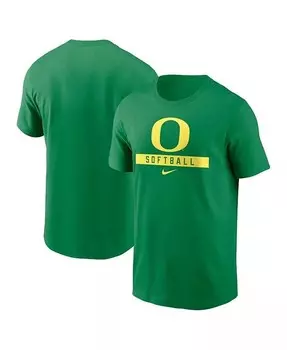 Мужская зеленая футболка для софтбола Oregon Ducks Nike, зеленый