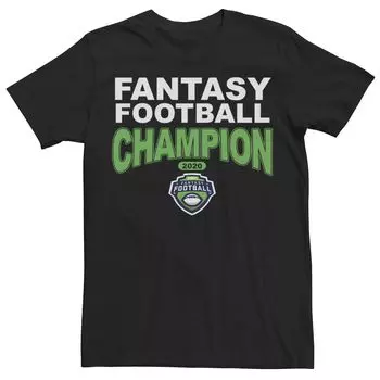 Мужская зеленая футболка ESPN Fantasy Football Champion с текстовым логотипом Licensed Character