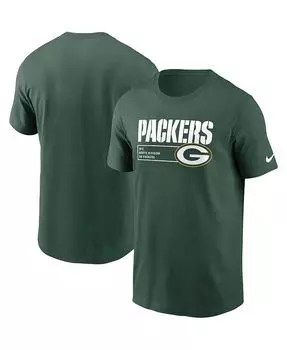 Мужская зеленая футболка Green Bay Packers Division Essential Nike, зеленый