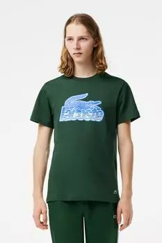 Мужская зеленая футболка Lacoste, зеленый