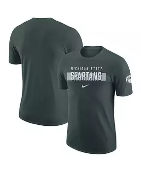 Мужская зеленая футболка Michigan State Spartans Campus Gametime Nike, зеленый