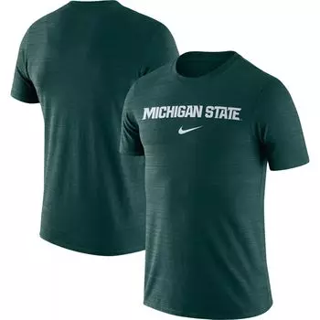 Мужская зеленая футболка Michigan State Spartans Team Issue Velocity Performance Nike