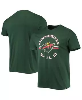 Мужская зеленая футболка minnesota wild assist super rival '47 Brand, зеленый