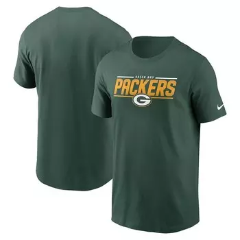 Мужская зеленая футболка Nike Green Bay Packers Muscle, цвет Pkr Green
