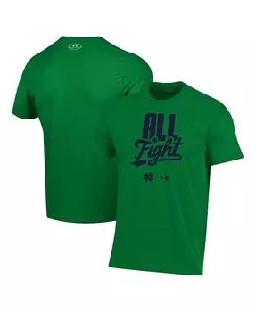 Мужская зеленая футболка Notre Dame Fighting Irish All Fight Under Armour, зеленый