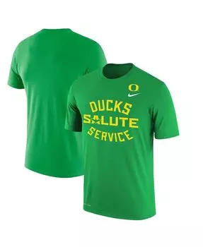 Мужская зеленая футболка oregon ducks salute to service spring game Nike, зеленый