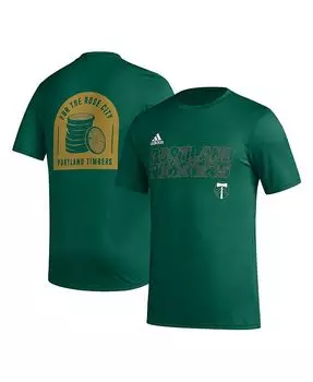 Мужская зеленая футболка Portland Timbers Team Jersey с крючками AEROREADY adidas, зеленый
